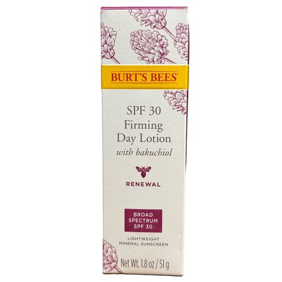 Burt's Bees Renewal Firming Day Lotion W Bakuchiol Lightweight Spf 30, 1.8 Oz - Picture 1 of 5
